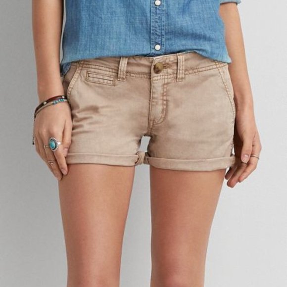 American Eagle Outfitters Pants - AEO Super Stretch AEO Twill X Midi Shorts